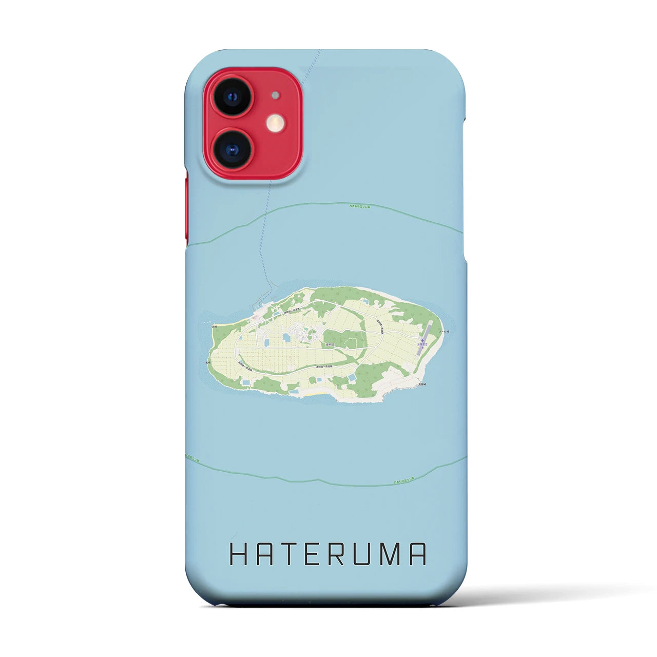 【波照間(沖縄県)】地図柄iPhoneケース(バックカバータイプ)
