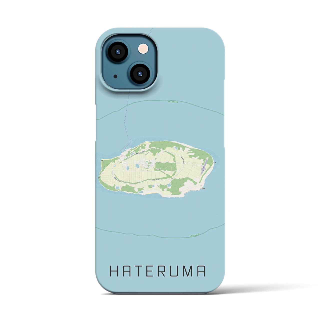【波照間(沖縄県)】地図柄iPhoneケース(バックカバータイプ)