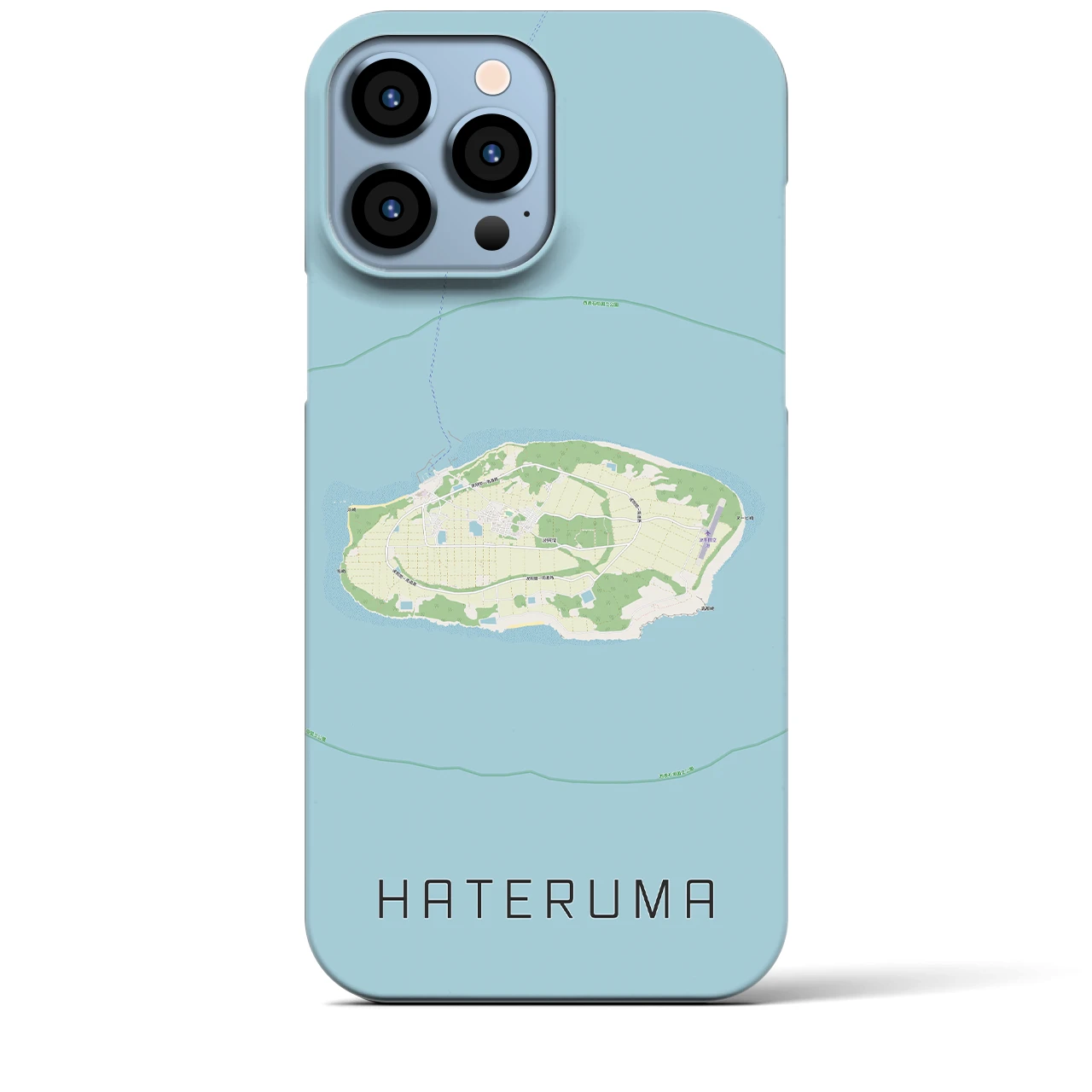 【波照間(沖縄県)】地図柄iPhoneケース(バックカバータイプ)