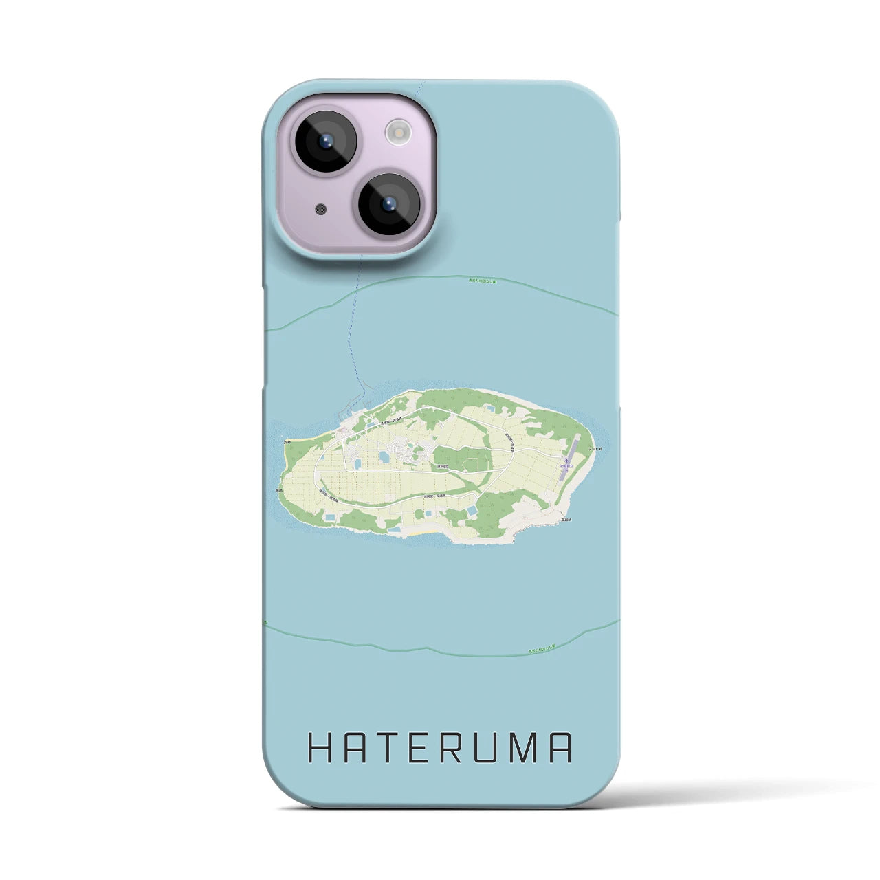 【波照間(沖縄県)】地図柄iPhoneケース(バックカバータイプ)