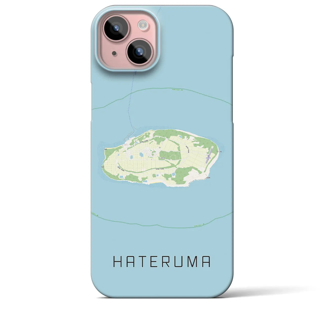 【波照間(沖縄県)】地図柄iPhoneケース(バックカバータイプ)