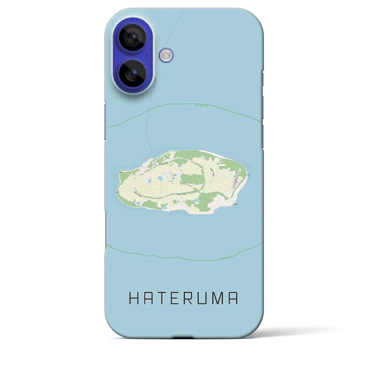 【波照間(沖縄県)】地図柄iPhoneケース(バックカバータイプ)