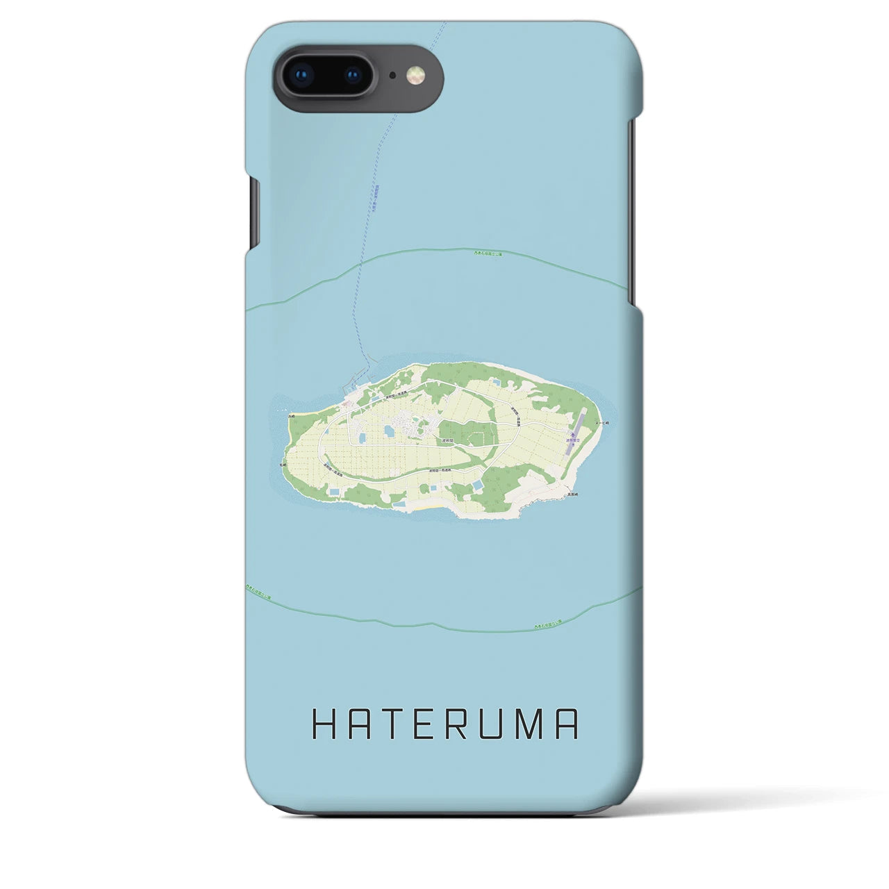 【波照間(沖縄県)】地図柄iPhoneケース(バックカバータイプ)