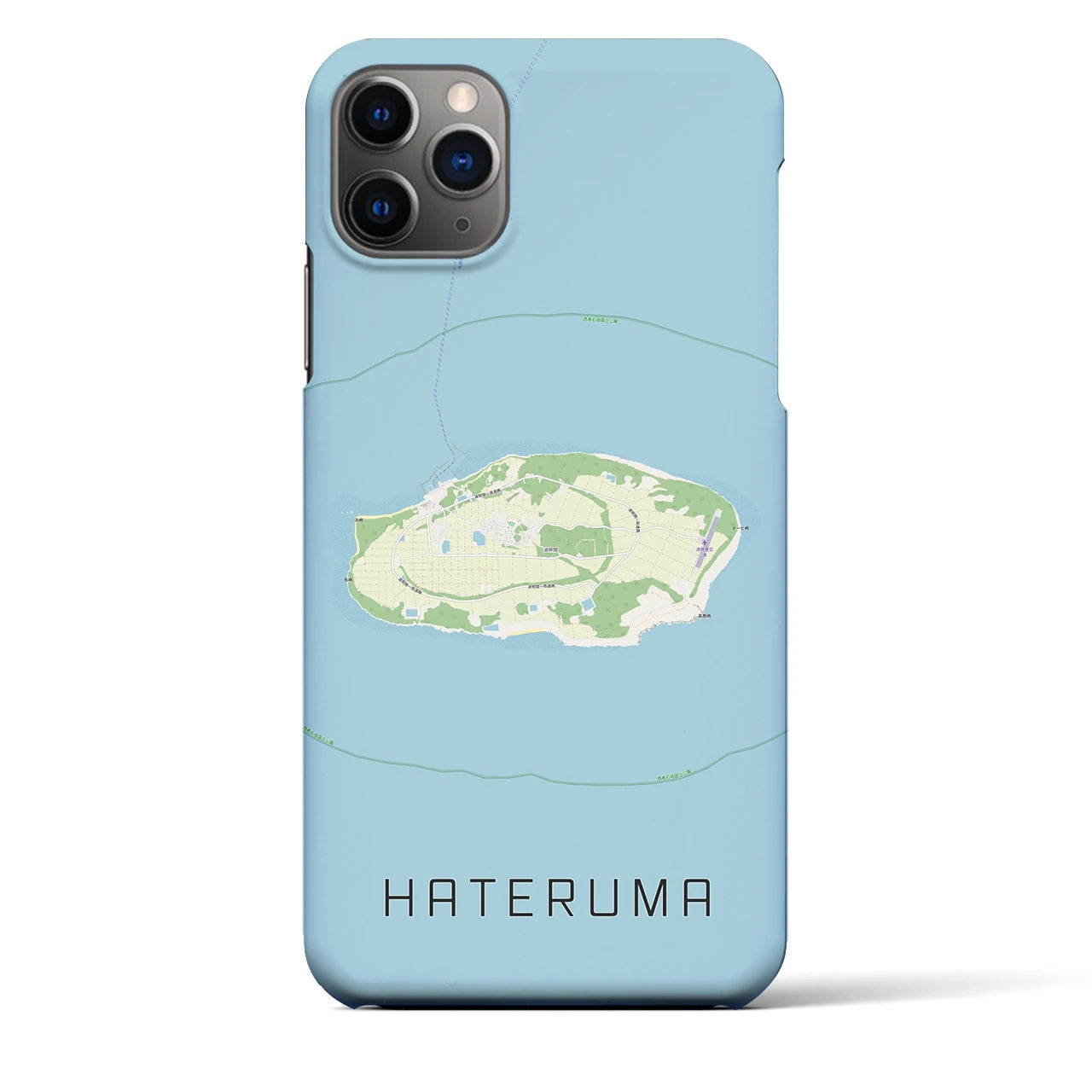 【波照間(沖縄県)】地図柄iPhoneケース(バックカバータイプ)