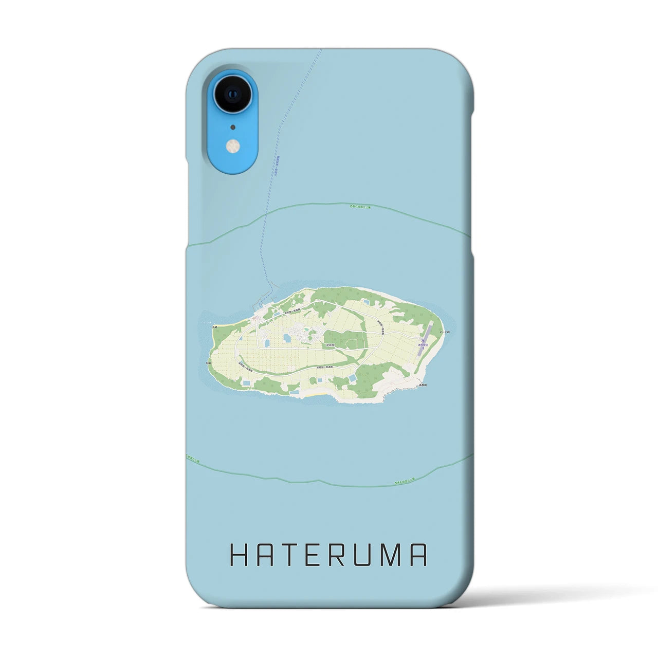 【波照間(沖縄県)】地図柄iPhoneケース(バックカバータイプ)