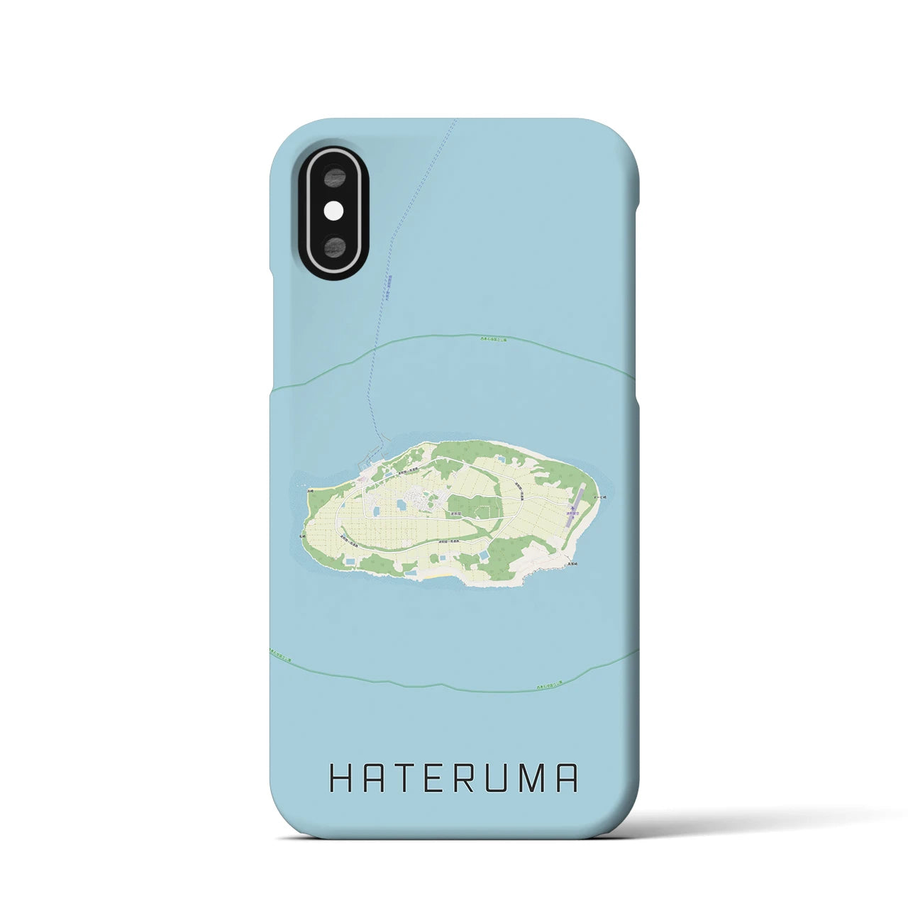 【波照間(沖縄県)】地図柄iPhoneケース(バックカバータイプ)