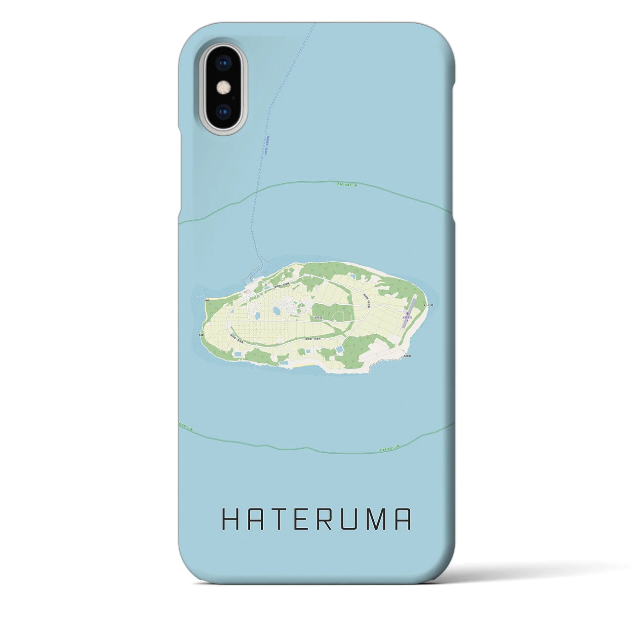 【波照間(沖縄県)】地図柄iPhoneケース(バックカバータイプ)