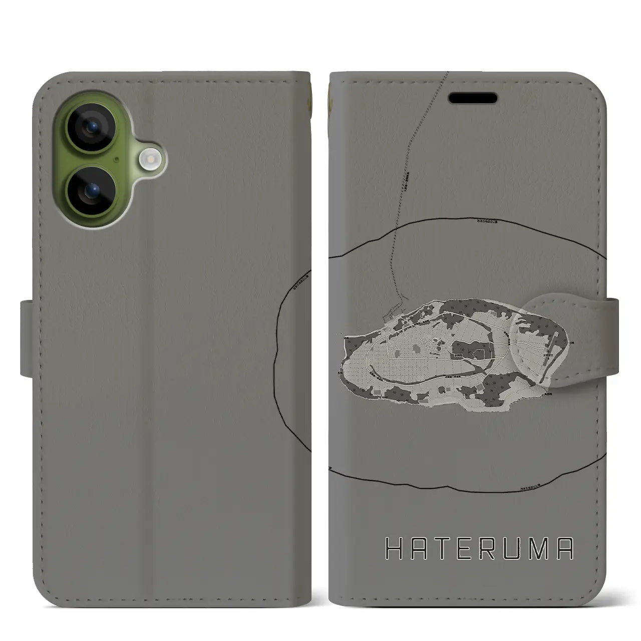 【波照間(沖縄県)】地図柄iPhoneケース(手帳タイプ)