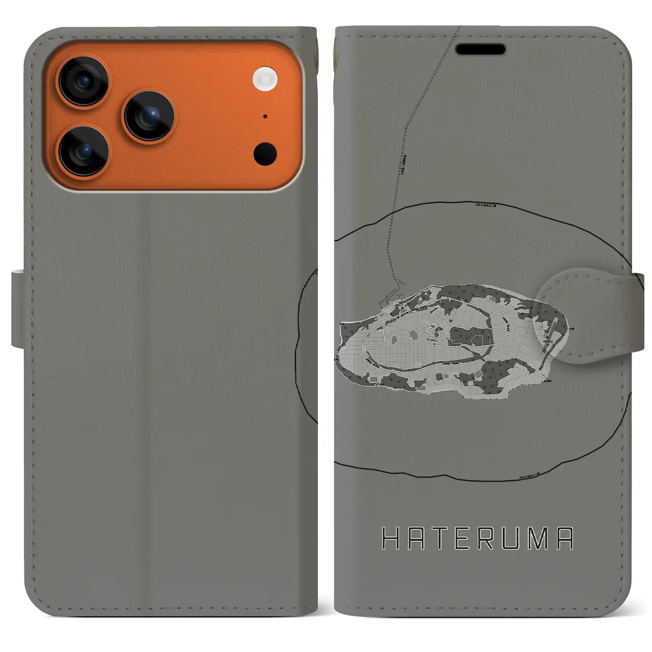 【波照間(沖縄県)】地図柄iPhoneケース(手帳タイプ)