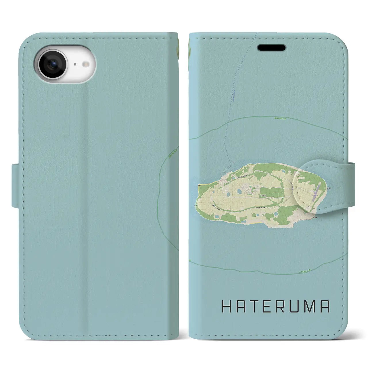 【波照間(沖縄県)】地図柄iPhoneケース(手帳タイプ)