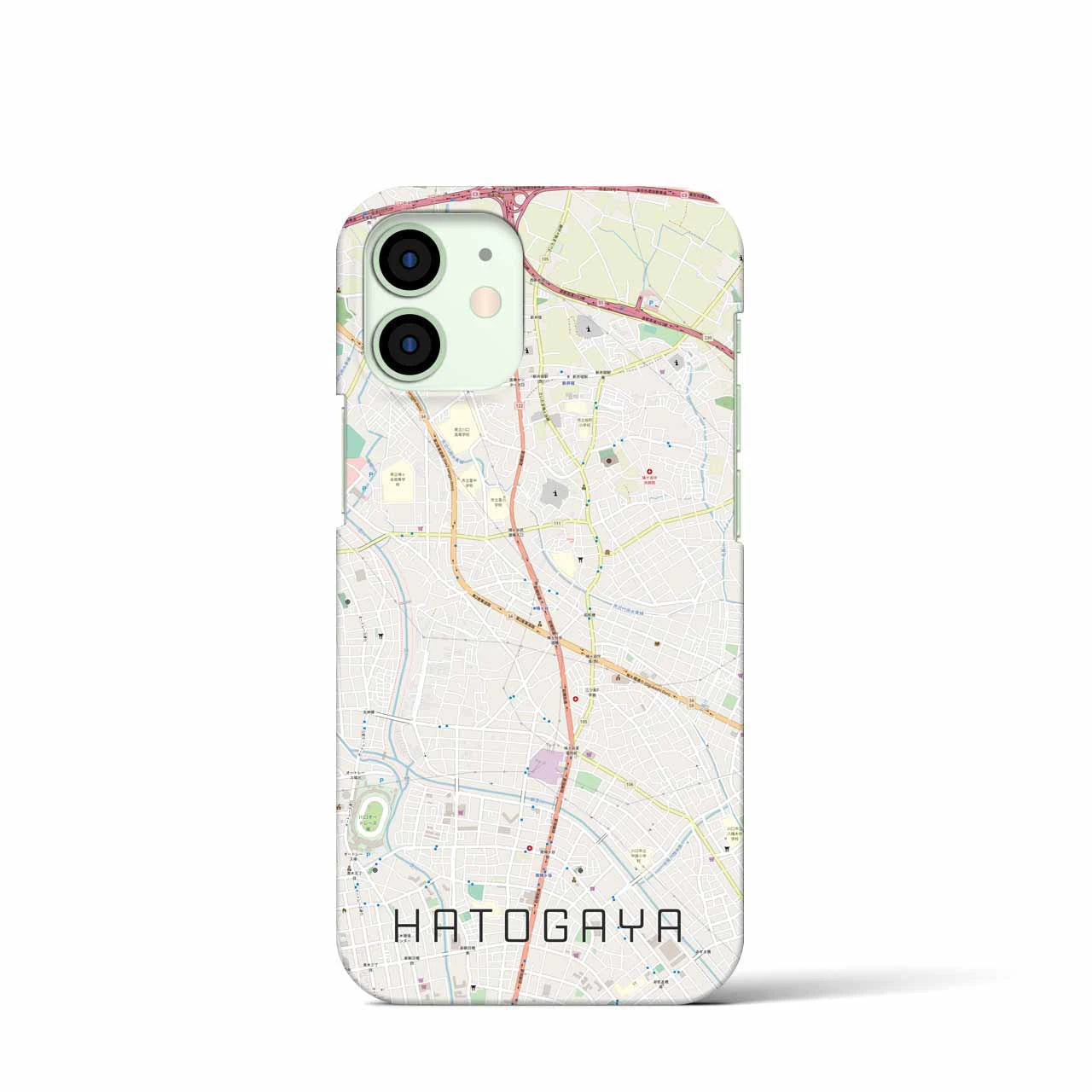【鳩ヶ谷(埼玉県)】地図柄iPhoneケース(バックカバータイプ)
