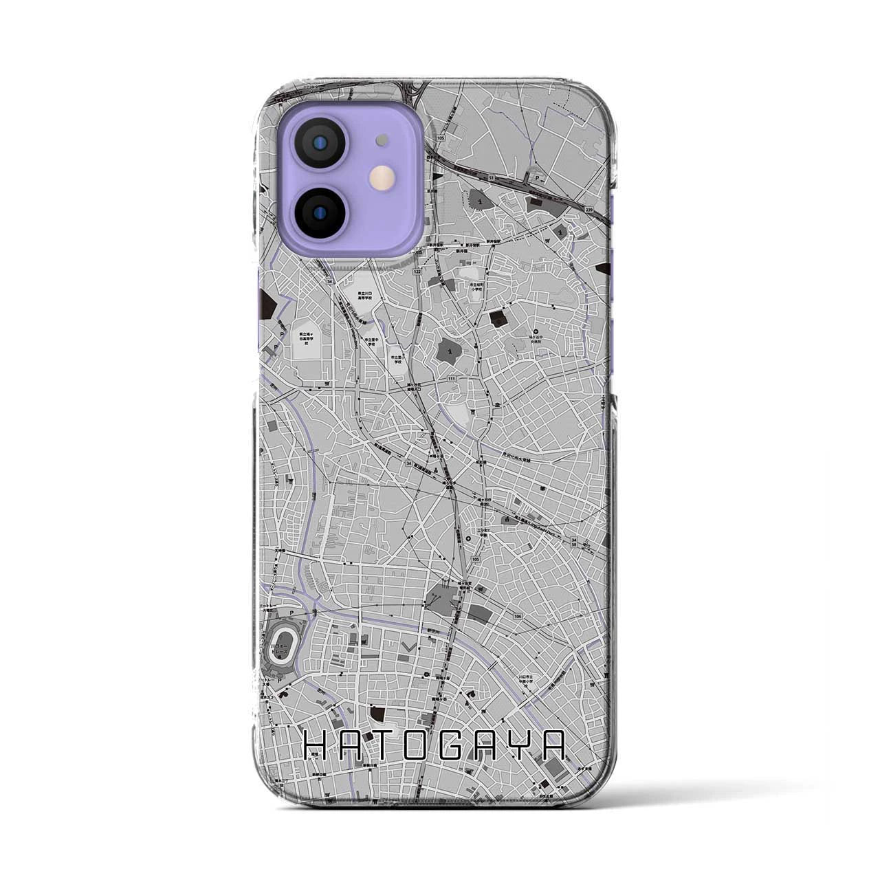 【鳩ヶ谷(埼玉県)】地図柄iPhoneケース(クリアタイプ)