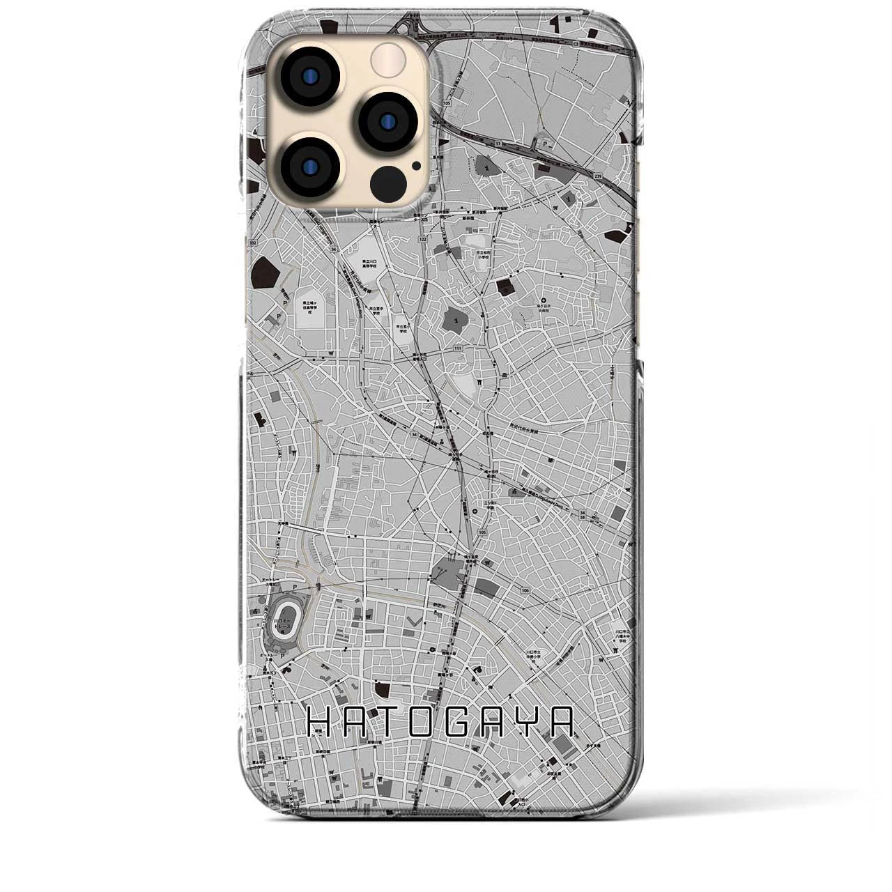 【鳩ヶ谷(埼玉県)】地図柄iPhoneケース(クリアタイプ)