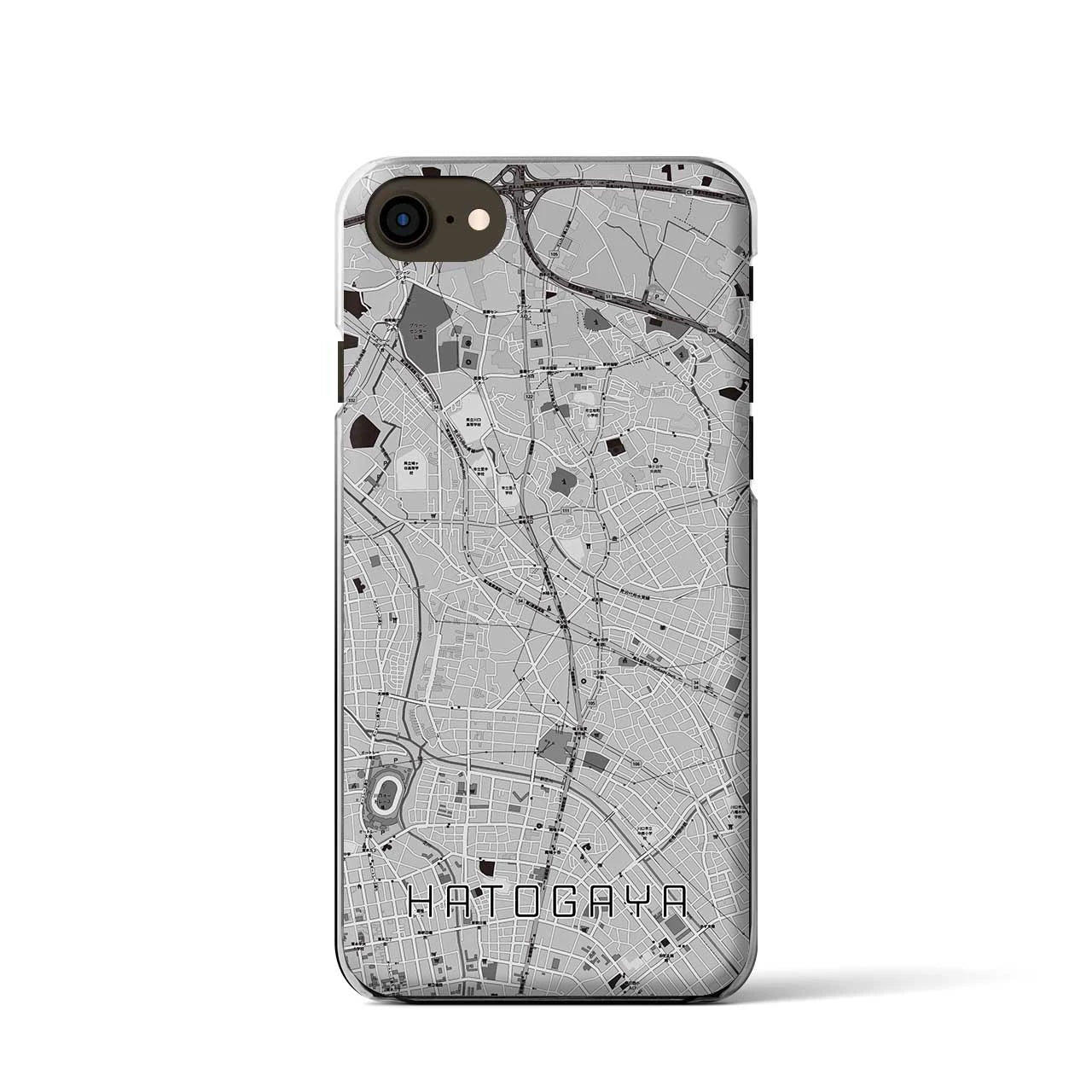 【鳩ヶ谷(埼玉県)】地図柄iPhoneケース(クリアタイプ)