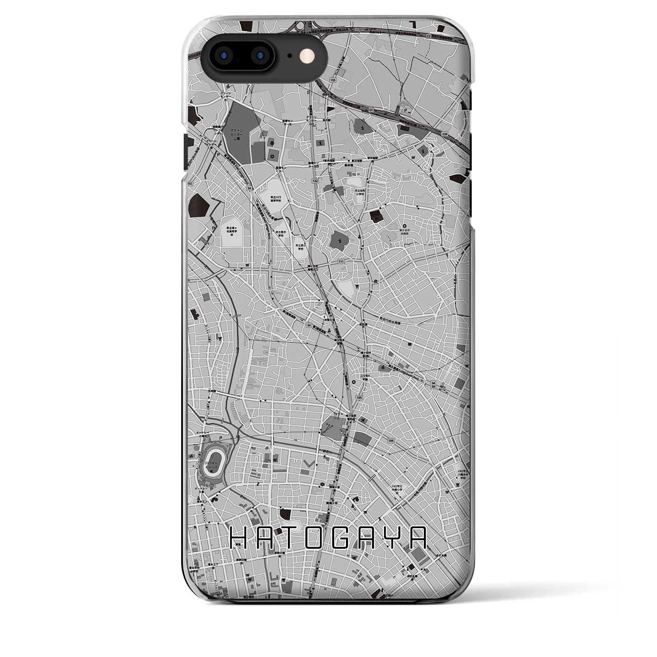 【鳩ヶ谷(埼玉県)】地図柄iPhoneケース(クリアタイプ)