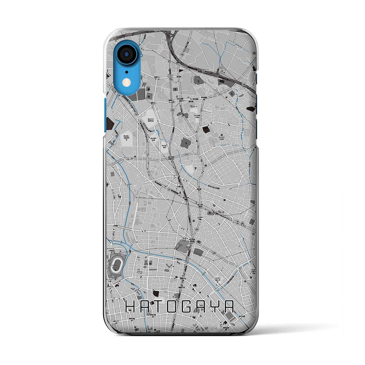 【鳩ヶ谷(埼玉県)】地図柄iPhoneケース(クリアタイプ)