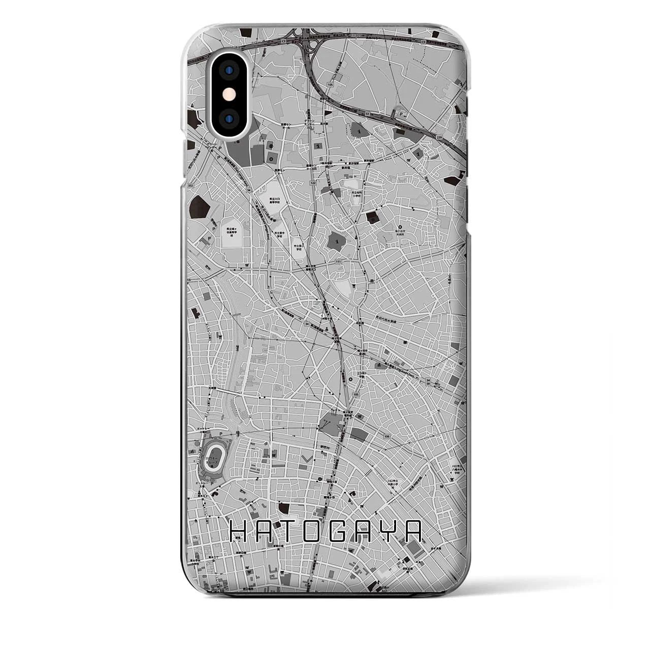 【鳩ヶ谷(埼玉県)】地図柄iPhoneケース(クリアタイプ)