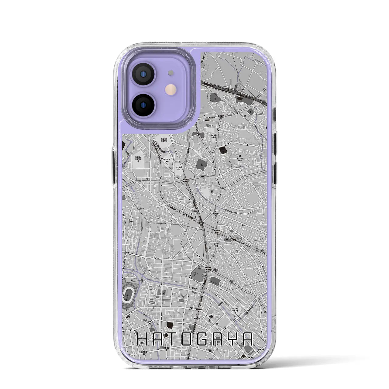 【鳩ヶ谷(埼玉県)】地図柄iPhoneケース(MagSafeタイプ)
