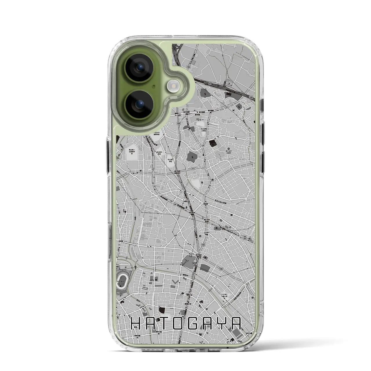 【鳩ヶ谷(埼玉県)】地図柄iPhoneケース(MagSafeタイプ)