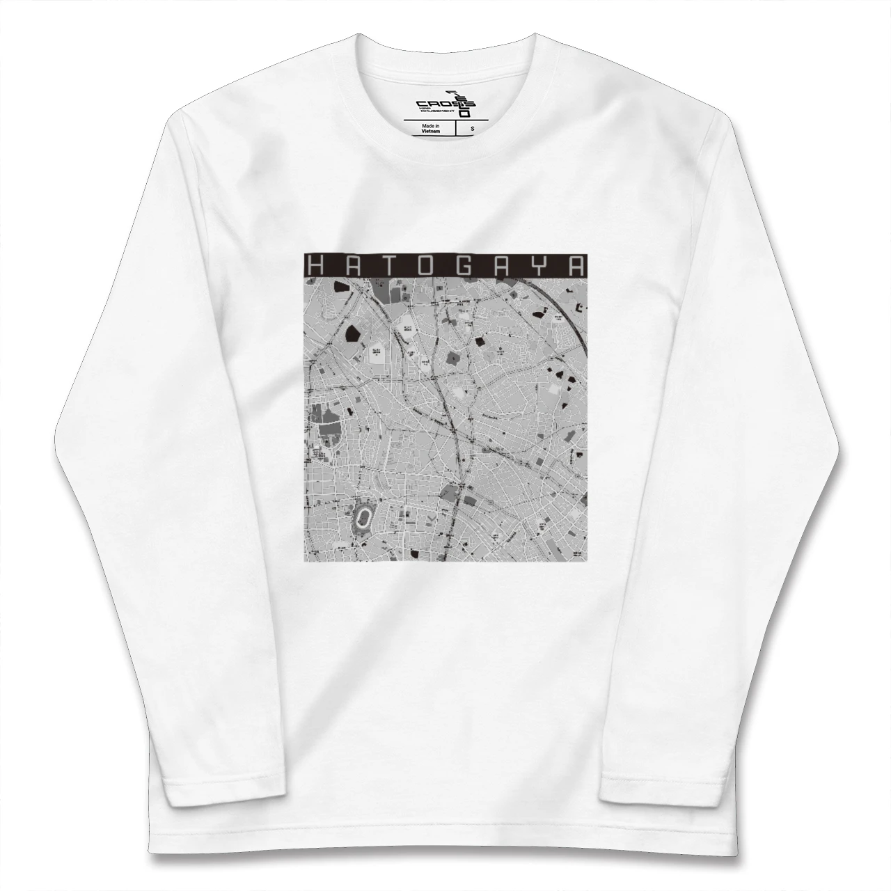 【鳩ヶ谷(埼玉県)】地図柄ロングスリーブTシャツ