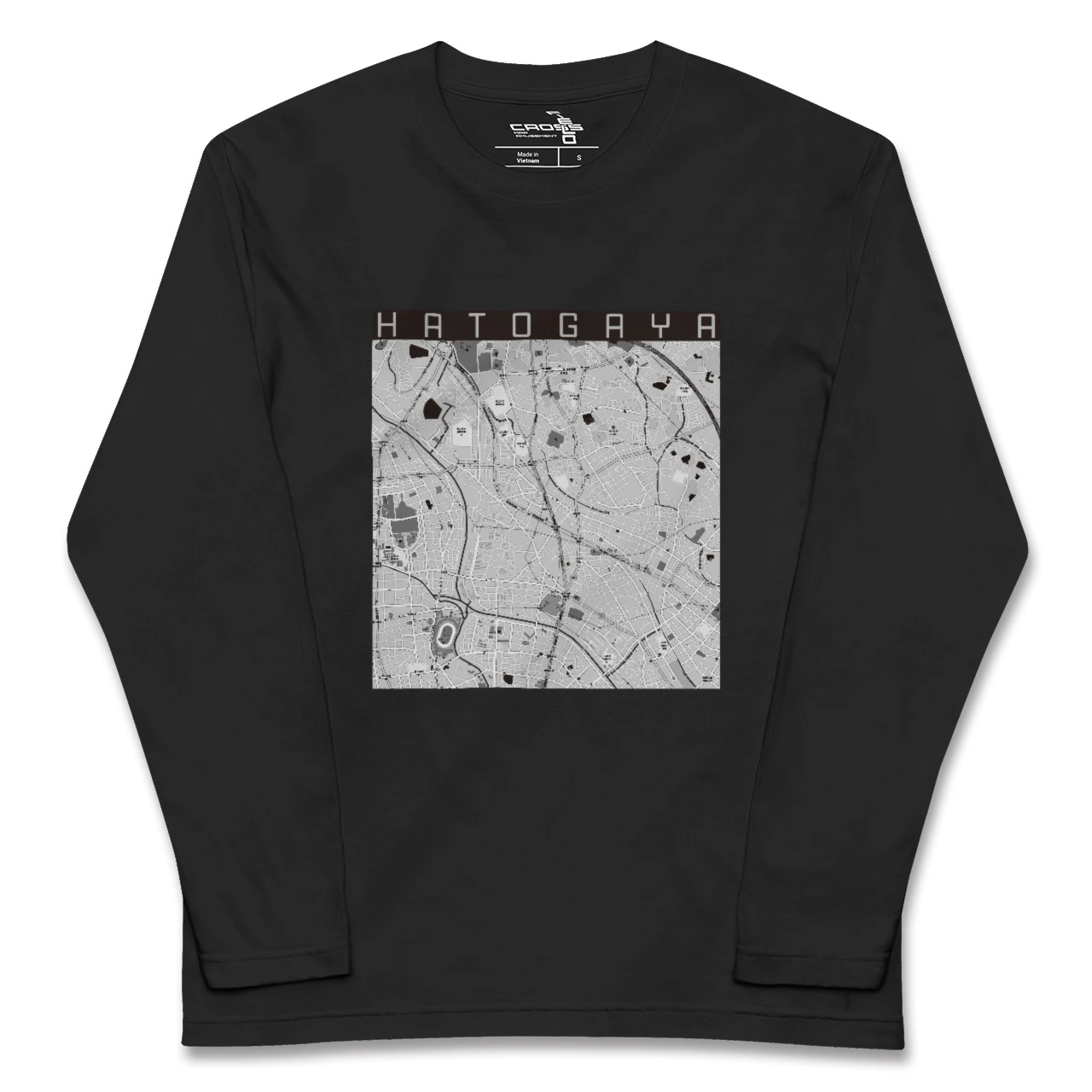 【鳩ヶ谷(埼玉県)】地図柄ロングスリーブTシャツ