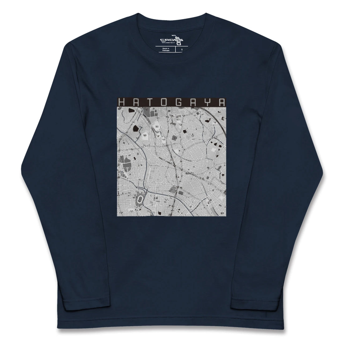 【鳩ヶ谷(埼玉県)】地図柄ロングスリーブTシャツ