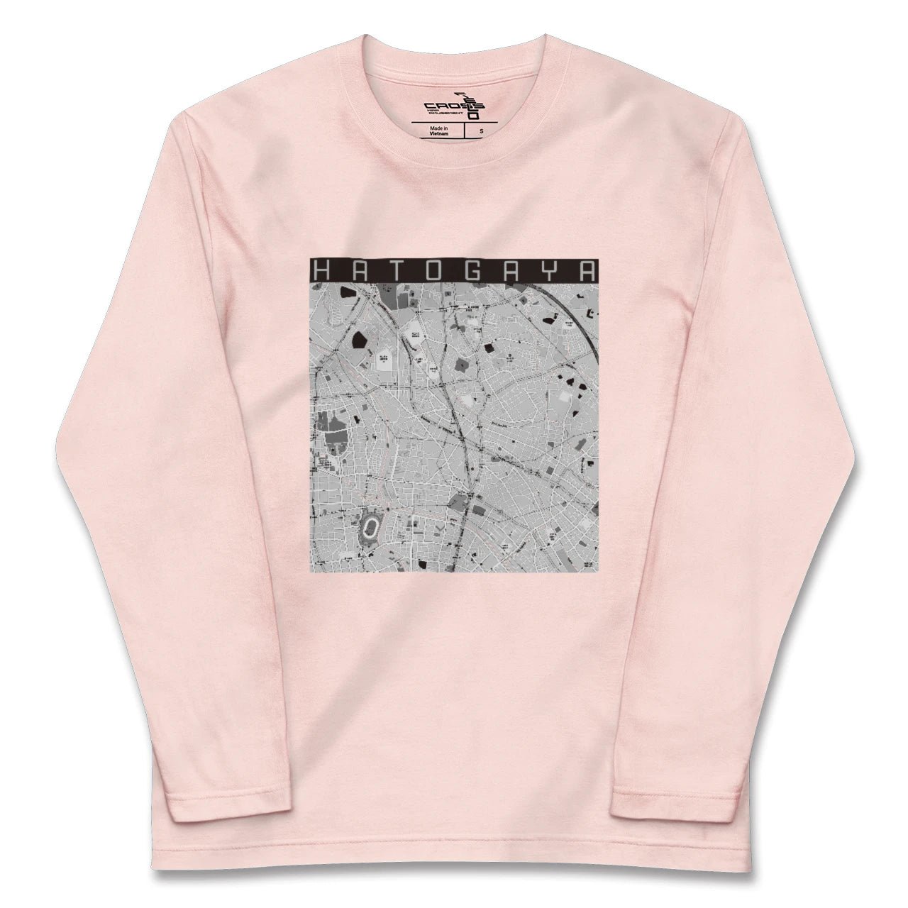 【鳩ヶ谷(埼玉県)】地図柄ロングスリーブTシャツ