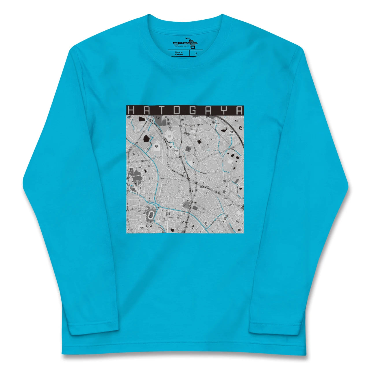 【鳩ヶ谷(埼玉県)】地図柄ロングスリーブTシャツ