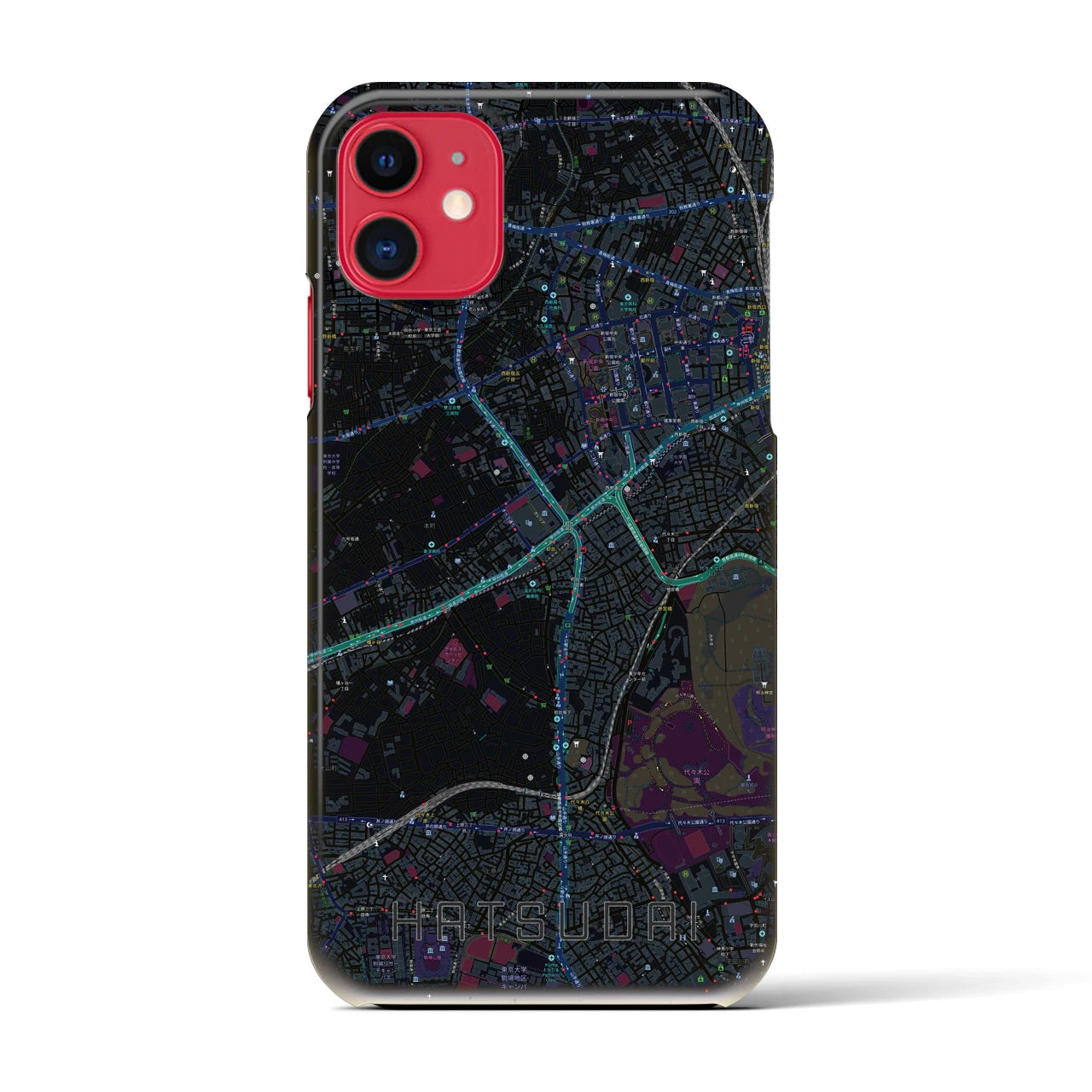 【初台(東京都)】地図柄iPhoneケース(バックカバータイプ)