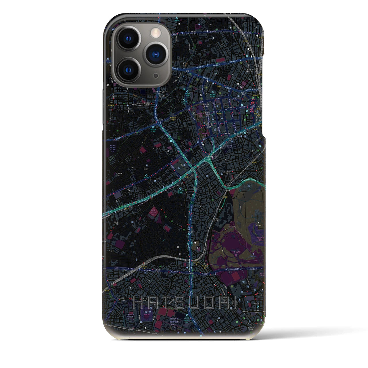 【初台(東京都)】地図柄iPhoneケース(バックカバータイプ)