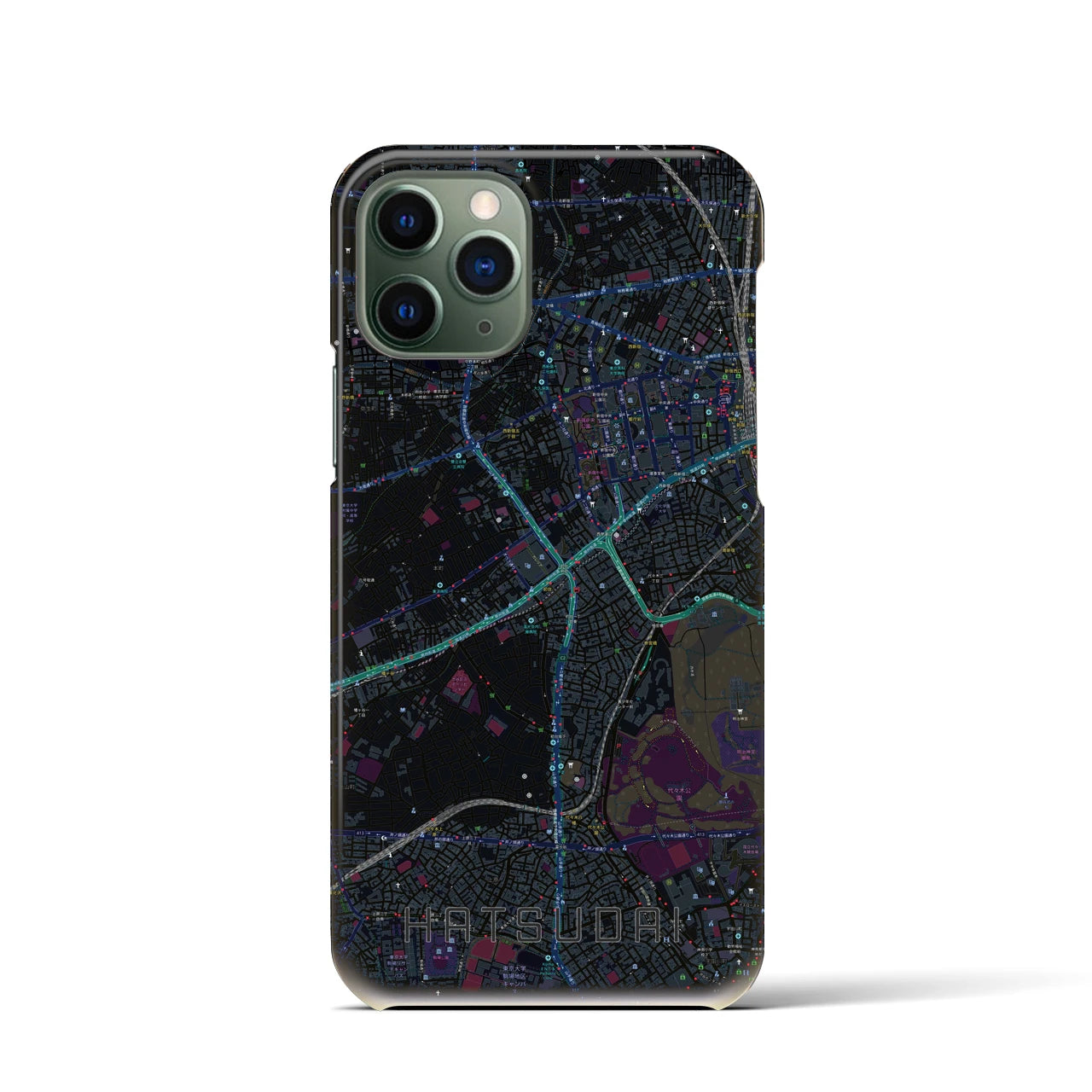 【初台(東京都)】地図柄iPhoneケース(バックカバータイプ)