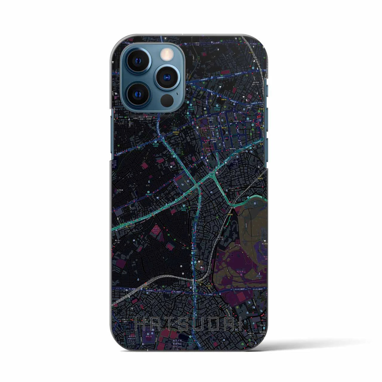 【初台(東京都)】地図柄iPhoneケース(バックカバータイプ)