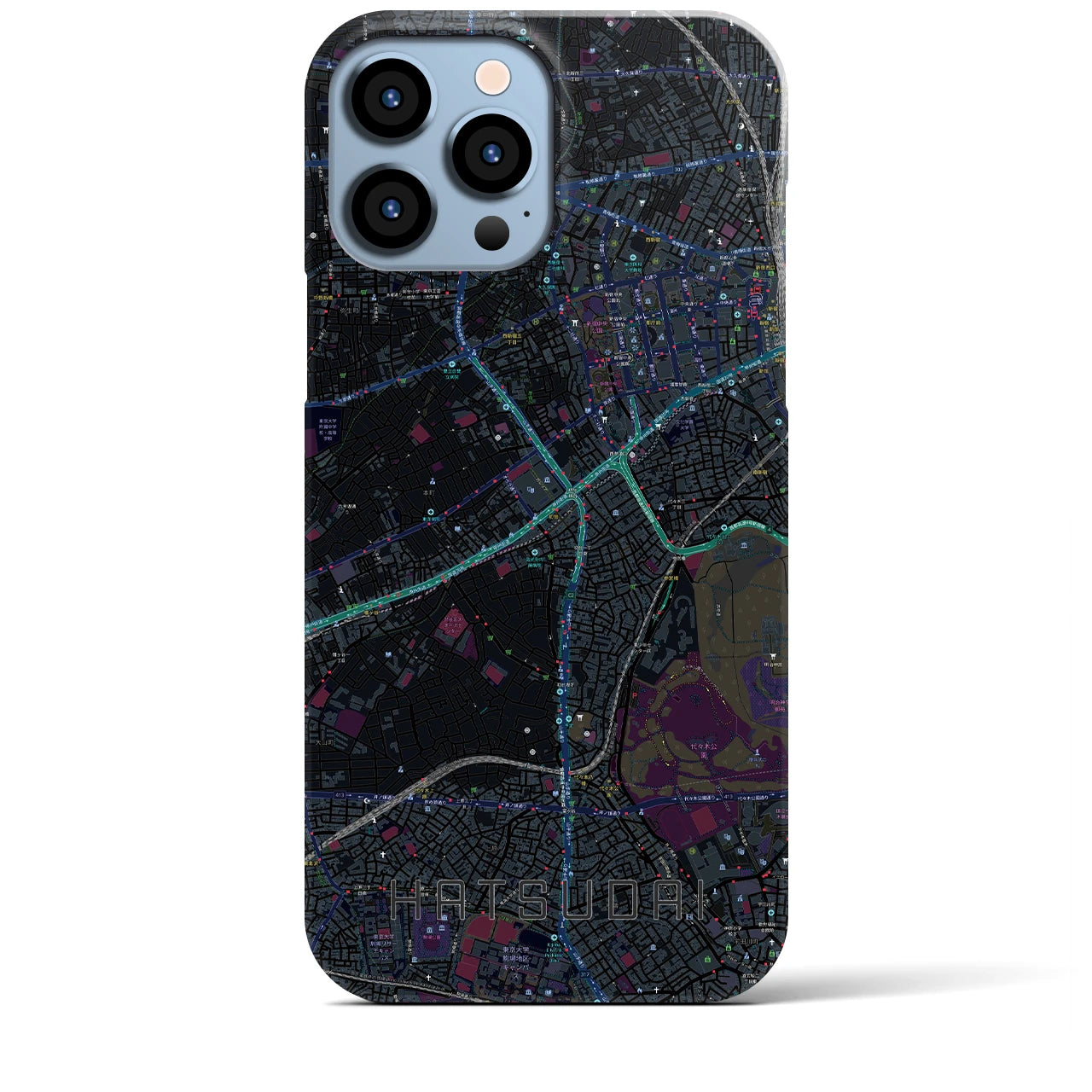 【初台(東京都)】地図柄iPhoneケース(バックカバータイプ)