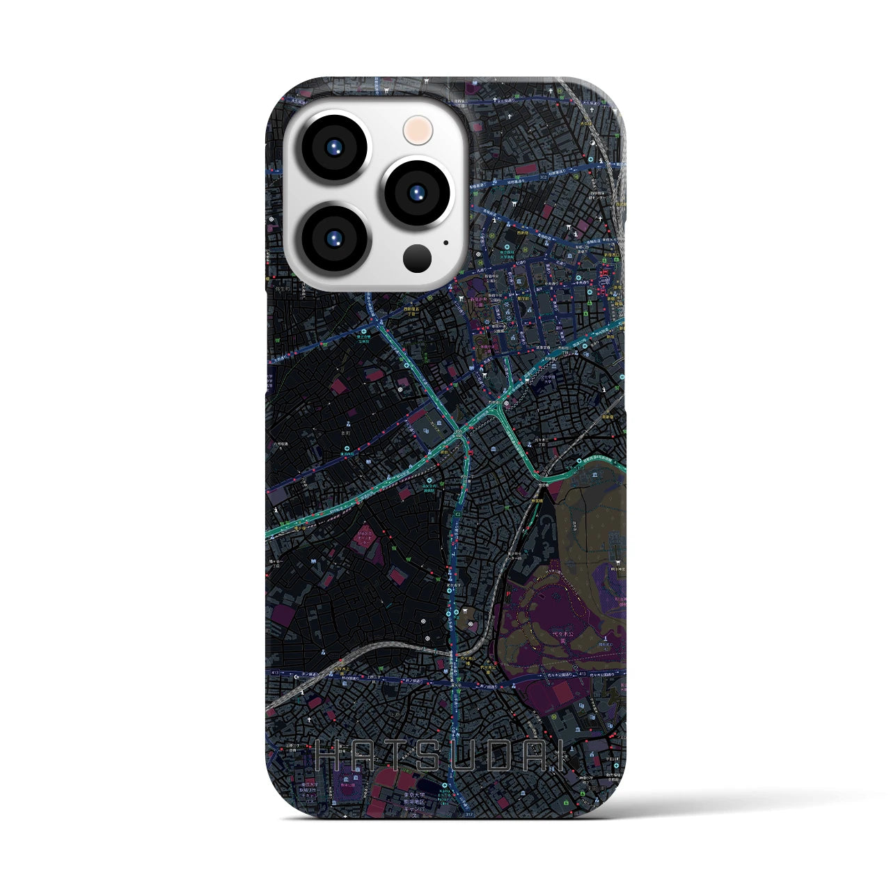 【初台(東京都)】地図柄iPhoneケース(バックカバータイプ)