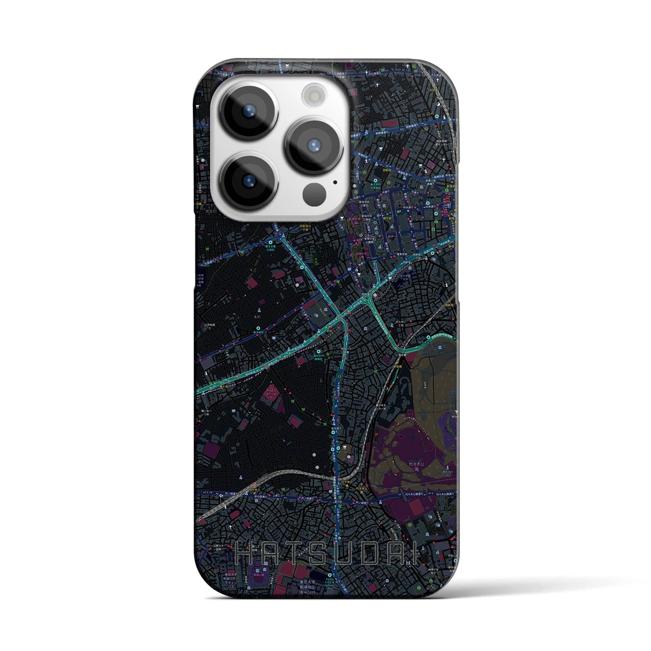 【初台(東京都)】地図柄iPhoneケース(バックカバータイプ)