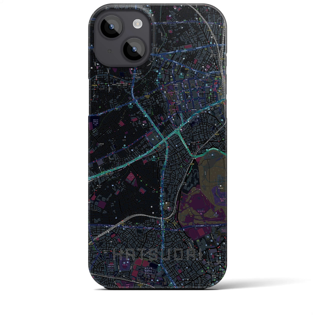 【初台(東京都)】地図柄iPhoneケース(バックカバータイプ)