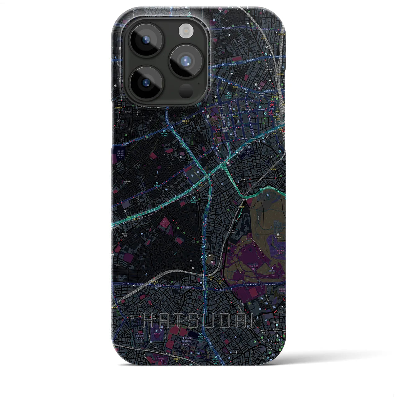 【初台(東京都)】地図柄iPhoneケース(バックカバータイプ)