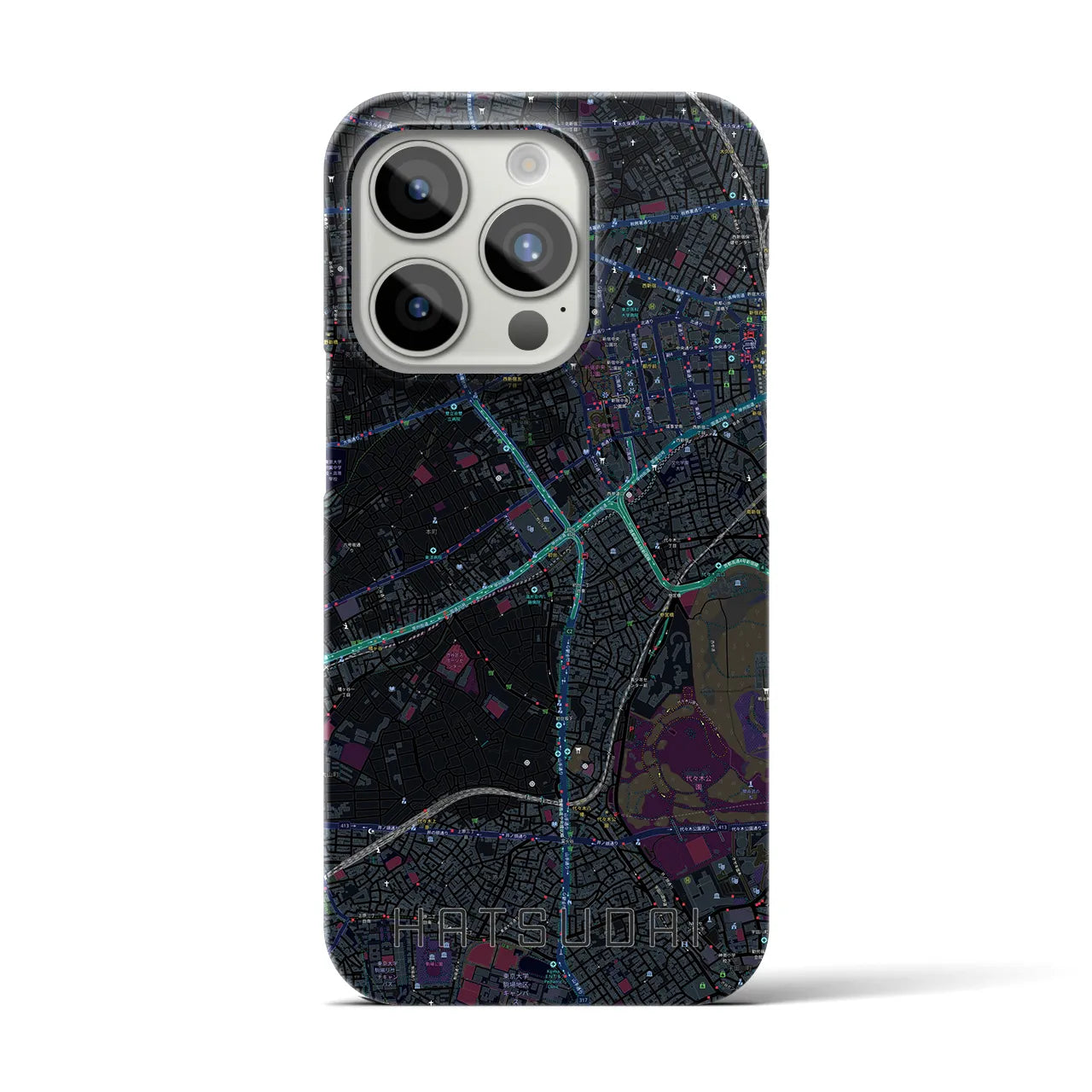 【初台(東京都)】地図柄iPhoneケース(バックカバータイプ)