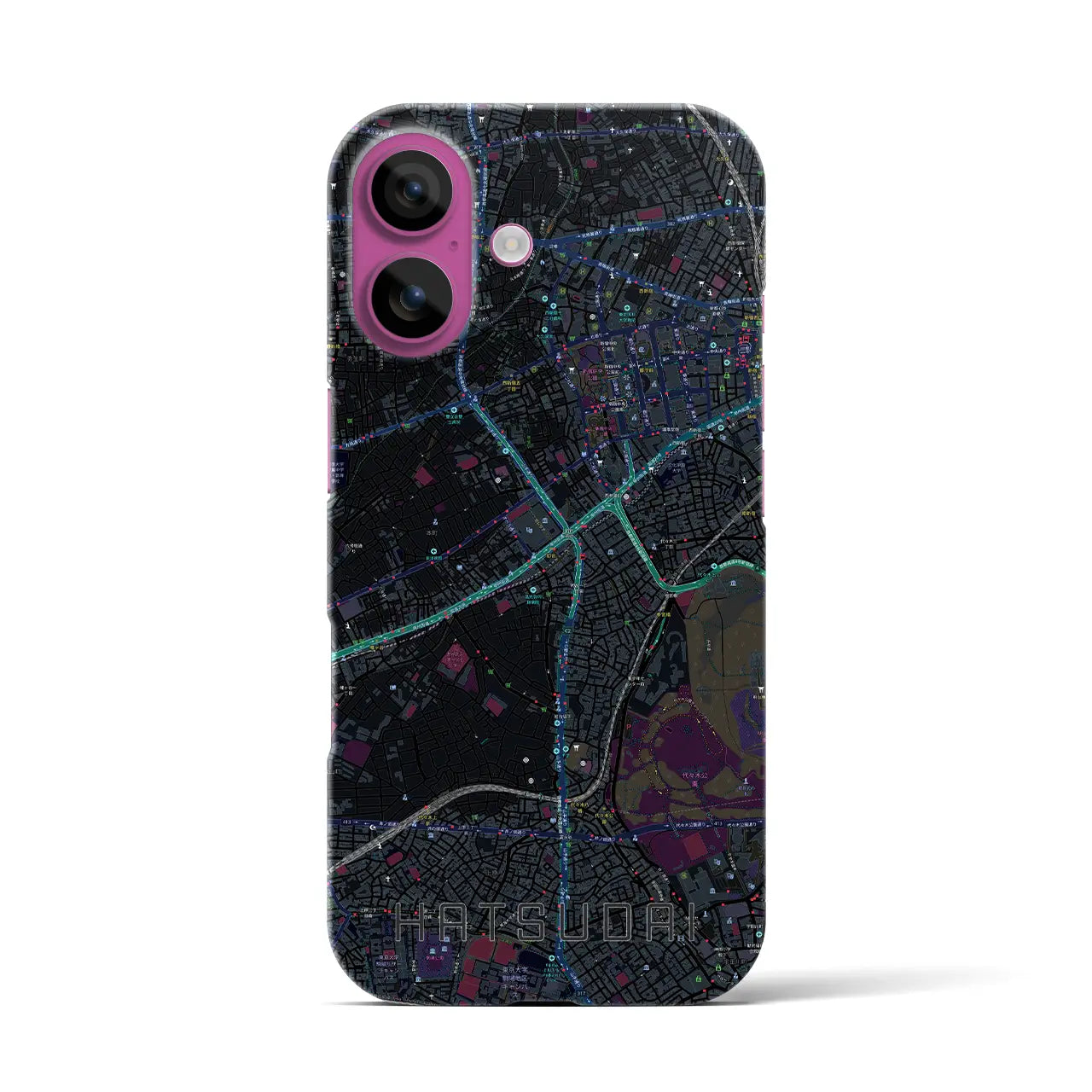 【初台(東京都)】地図柄iPhoneケース(バックカバータイプ)