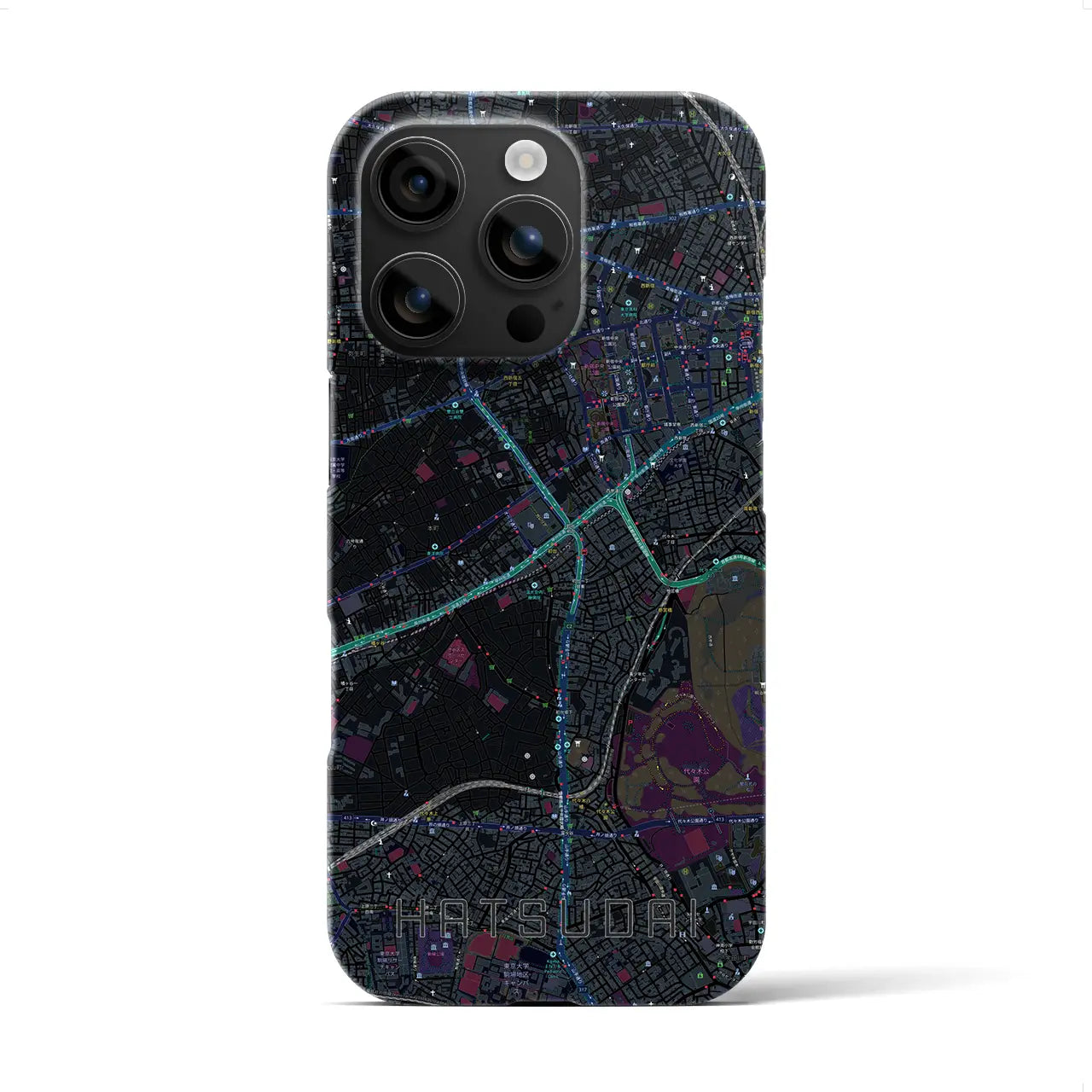 【初台(東京都)】地図柄iPhoneケース(バックカバータイプ)