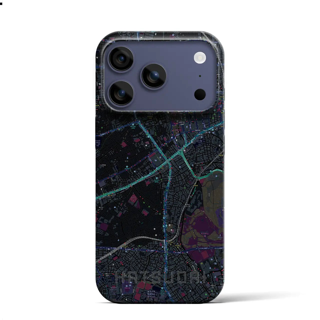 【初台(東京都)】地図柄iPhoneケース(バックカバータイプ)
