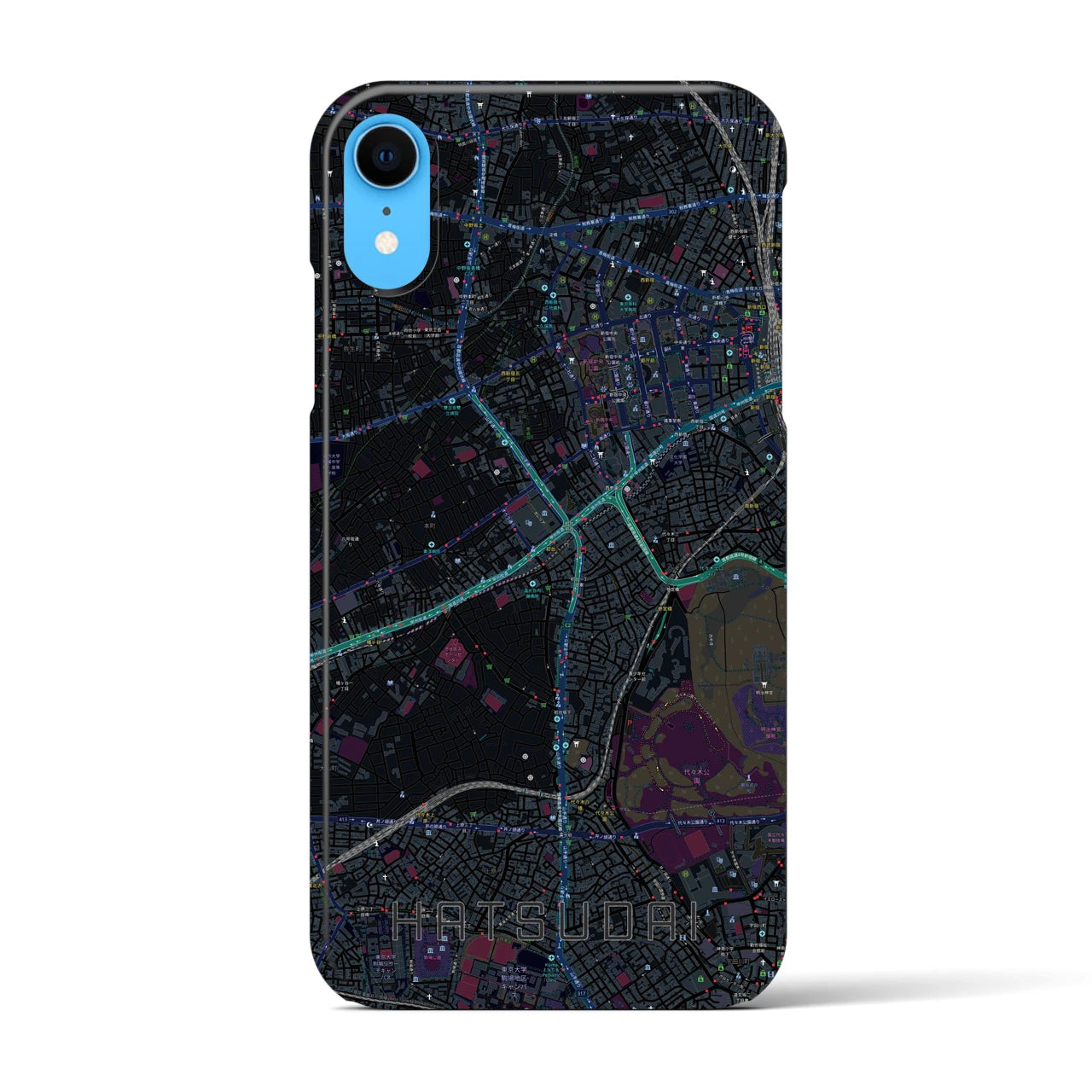 【初台(東京都)】地図柄iPhoneケース(バックカバータイプ)