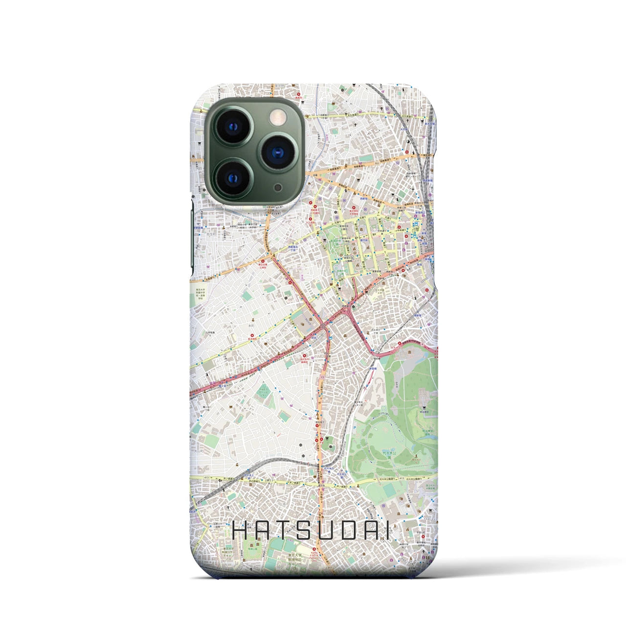 【初台(東京都)】地図柄iPhoneケース(バックカバータイプ)