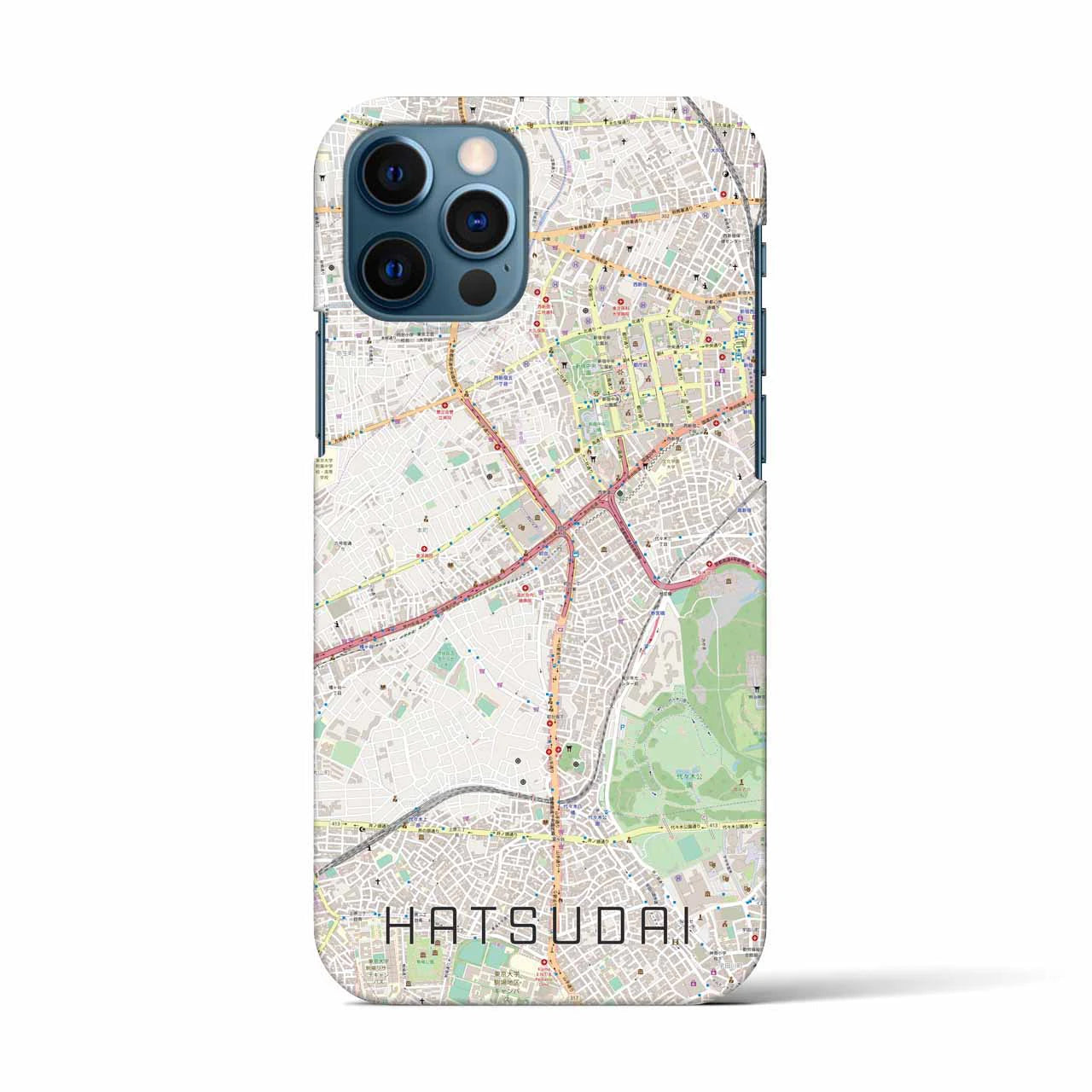 【初台(東京都)】地図柄iPhoneケース(バックカバータイプ)