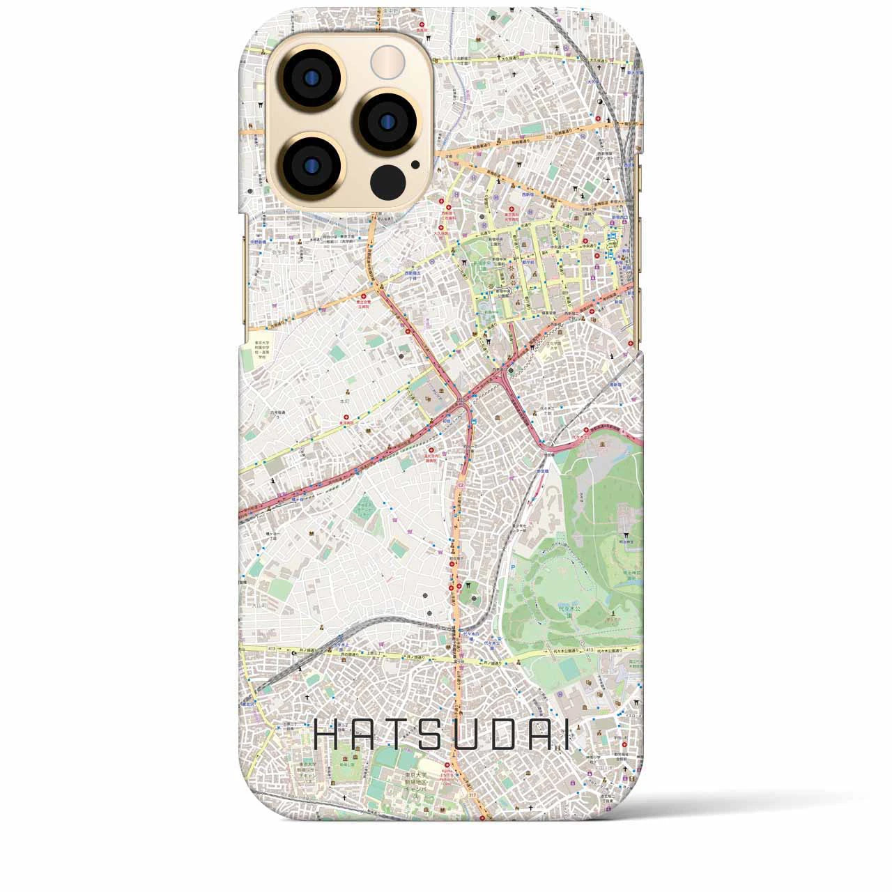 【初台(東京都)】地図柄iPhoneケース(バックカバータイプ)