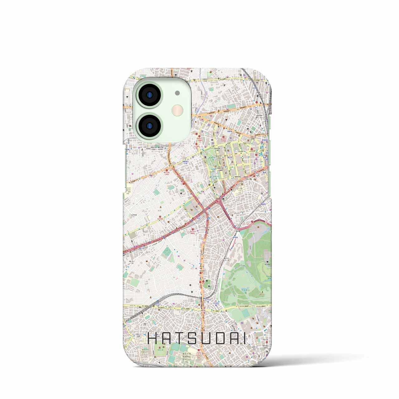 【初台(東京都)】地図柄iPhoneケース(バックカバータイプ)