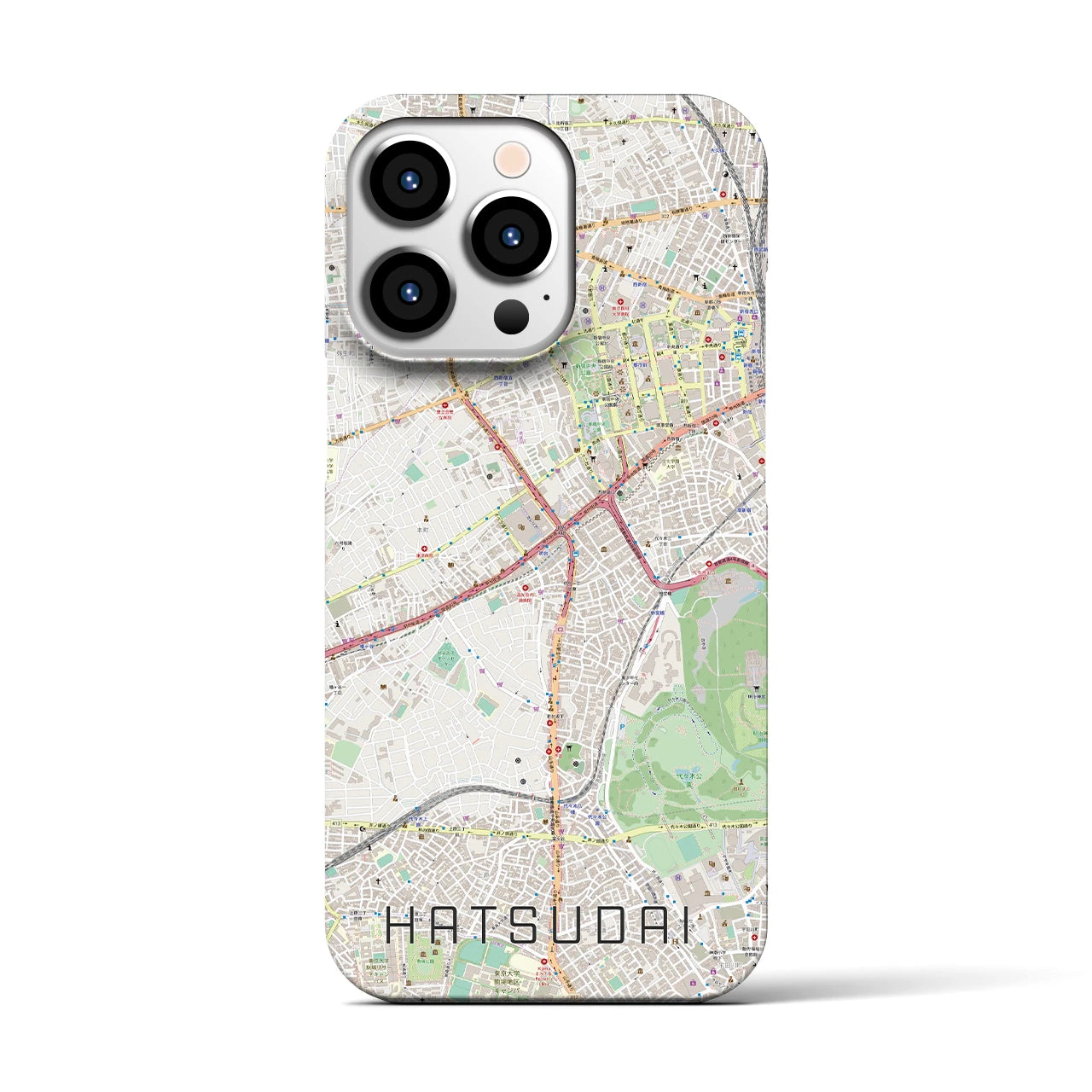【初台(東京都)】地図柄iPhoneケース(バックカバータイプ)