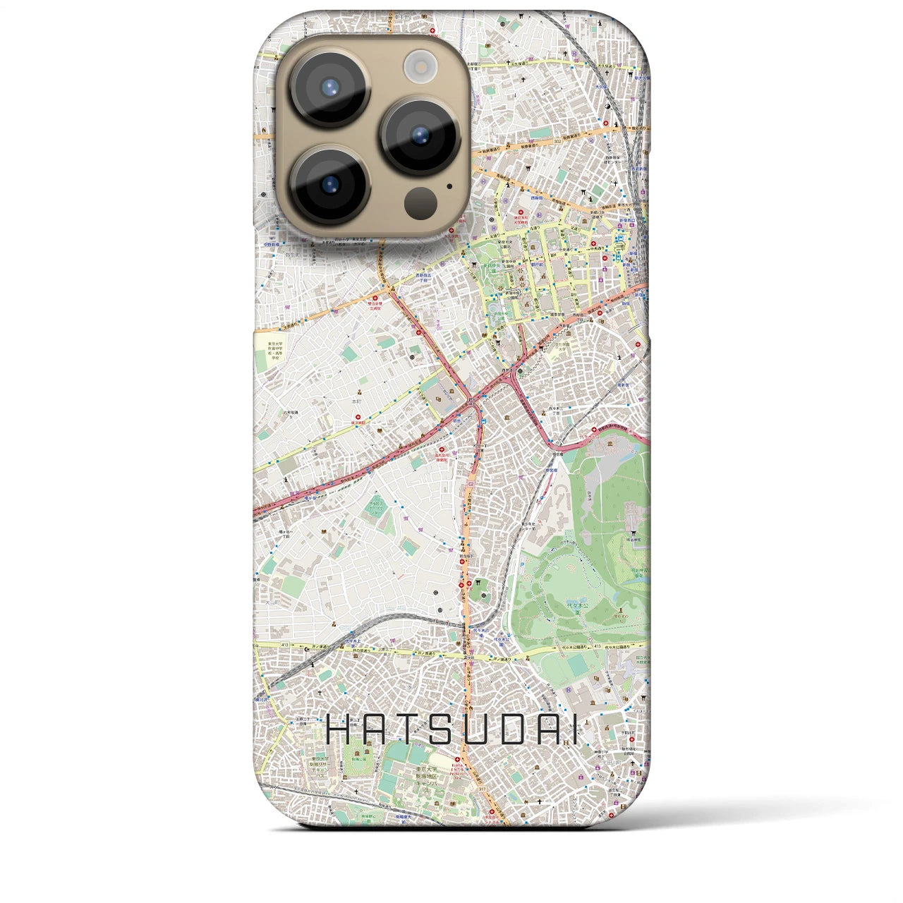 【初台(東京都)】地図柄iPhoneケース(バックカバータイプ)