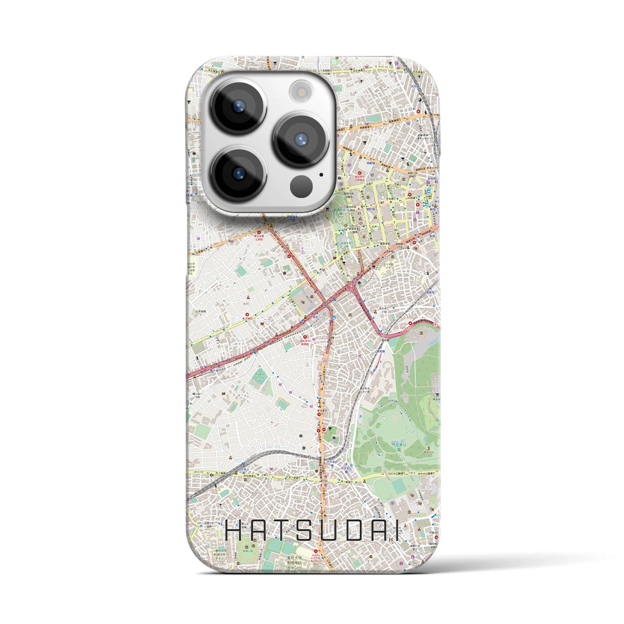 【初台(東京都)】地図柄iPhoneケース(バックカバータイプ)