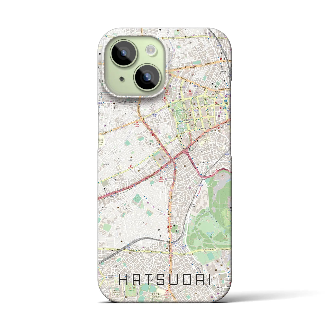 【初台(東京都)】地図柄iPhoneケース(バックカバータイプ)